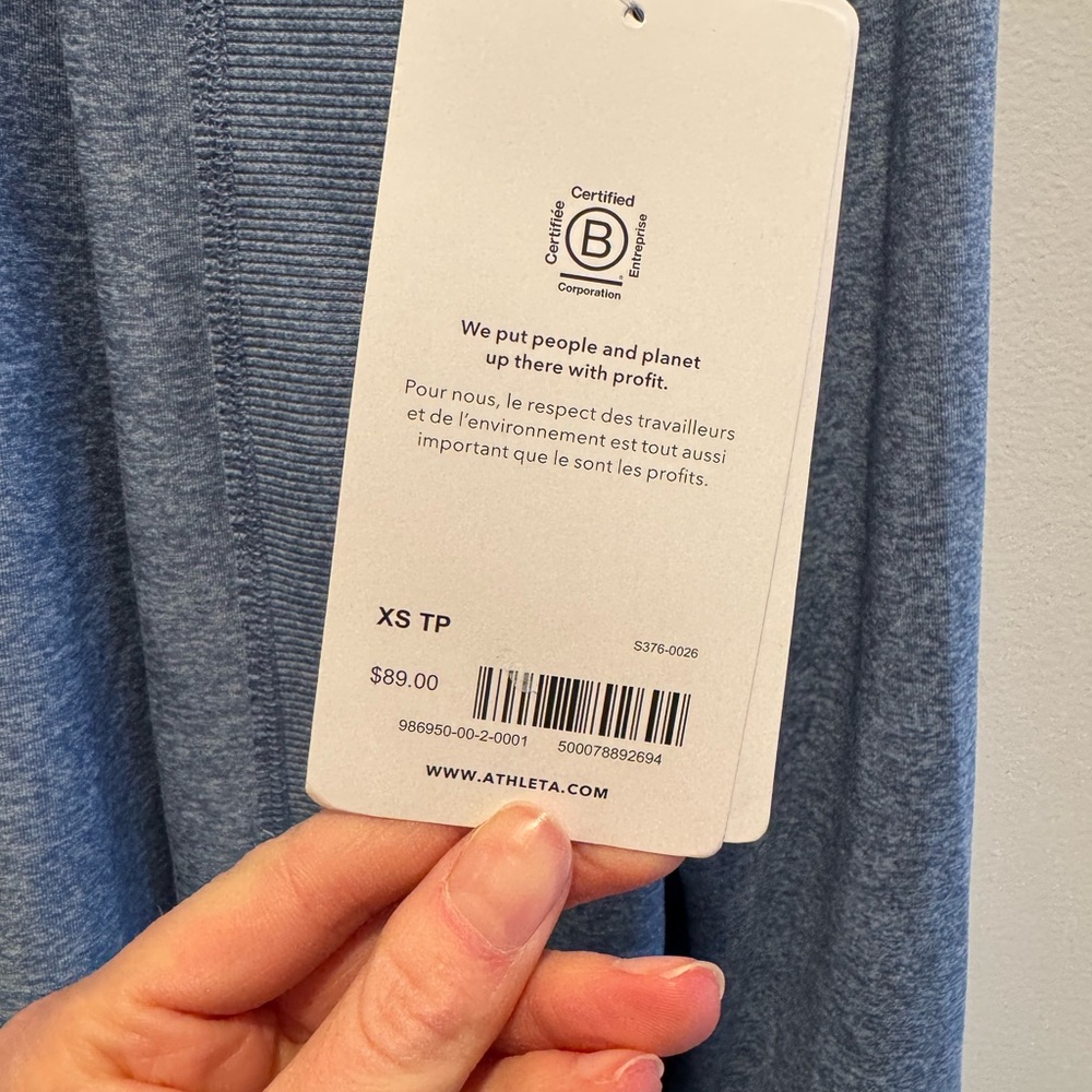 Athleta Uptempo Wrap Hooded Cardigan Blue NWT - Picture 3 of 8